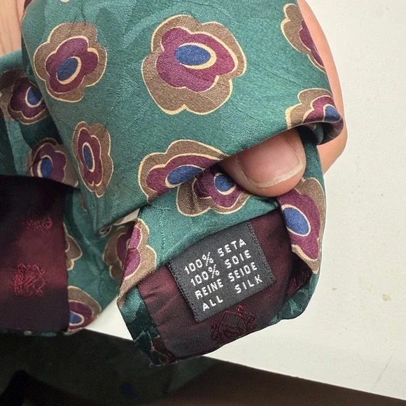 Vtg Nordstrom Italy Lot Bundle Four Ties Patterned Business Work Silk Abstract - Picture 6 of 8